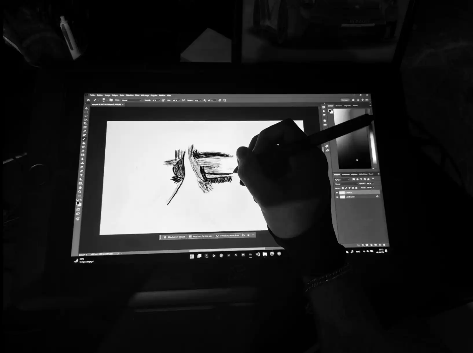 image de moi entrain de dessiner